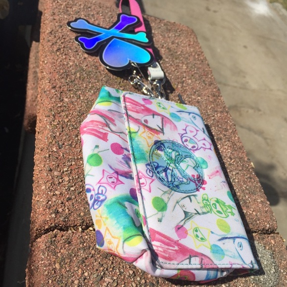 tokidoki Handbags - TokiDoki Wristlet Bag Watercolors Blue And Pink